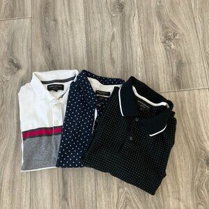 Lot of 3 Banana Republic Shirts Men's Large Dress Polo Golf Casual Short Sleeve